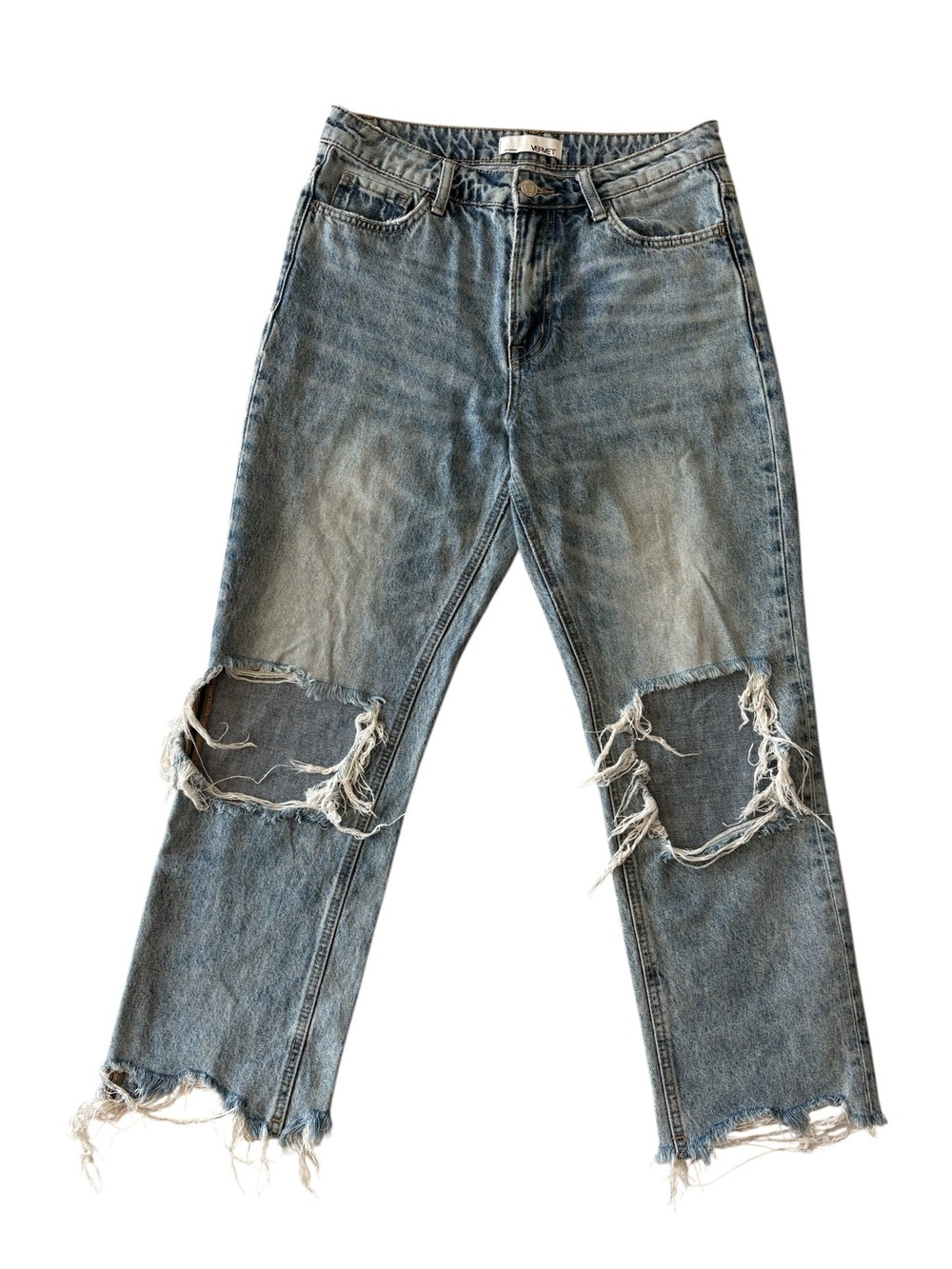 Vervet Los Angeles Distressed Straight Leg Jeans (Size 27)